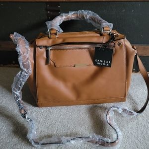 Danielle Nicole Cognac Kayden Crossbody Satchel New With Tags